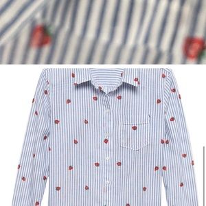 Banana Republic Quinn linen strawberry top xl